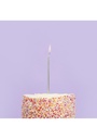 Silver Skinny Candles & Holders 95mm (12pk)