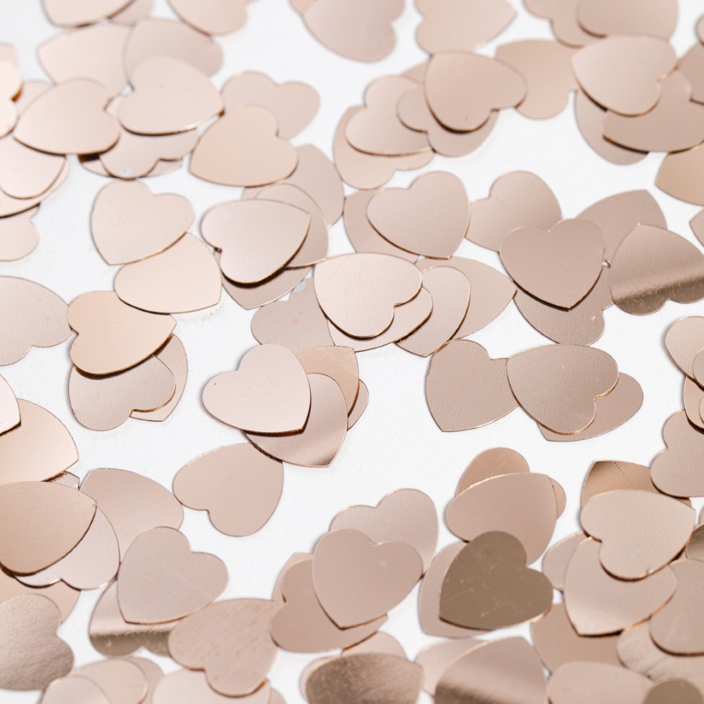 Table Confetti Rose Gold Hearts - 14g