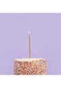 Gold Skinny Candles & Holders 95mm (12pk)