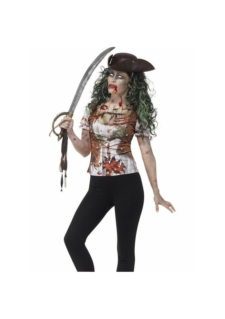 [45565L] Zombie Pirate Wench T-Shirt – Adult Size Large