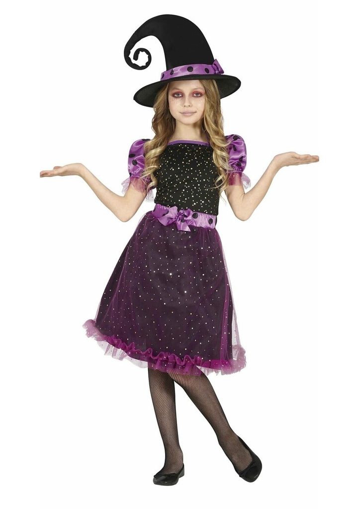 Glittery Purple Witch Girl – Age 3 to 4 Years