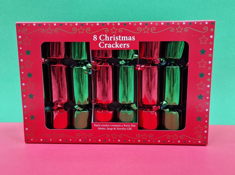 Christmas Crackers Red & Green 23cm - 8pcs