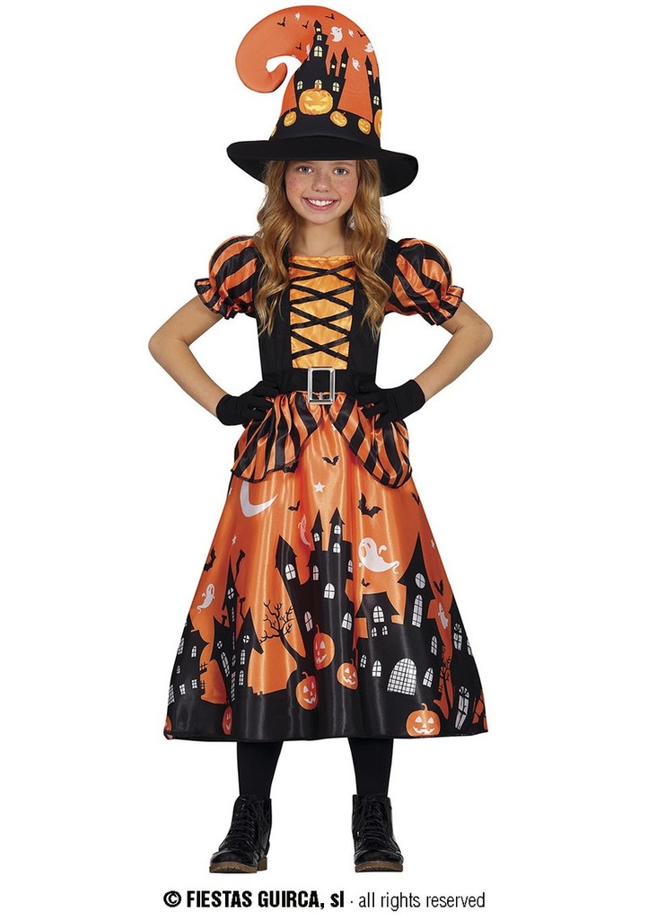 Orange Haunted Witch – Age 7 to 9 Years