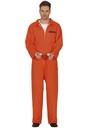 Orange Convict Prisoner Man Costume – Adult Size Large