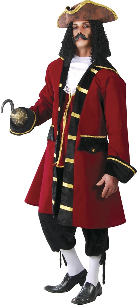 Red Captian Pirate (Capitan Pirata) – Adult Size Medium (48-50)