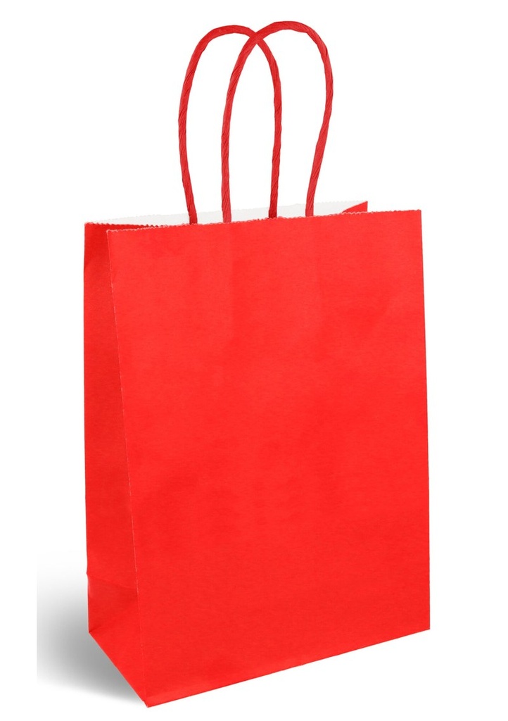 Party Paper Bag With Handles (120GSM) Red – 16x22x8cm