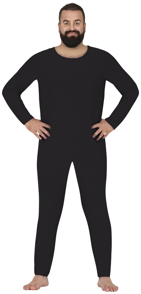 Spandex Man Bodysuit Black – Adult Size Extra Large (54-56)