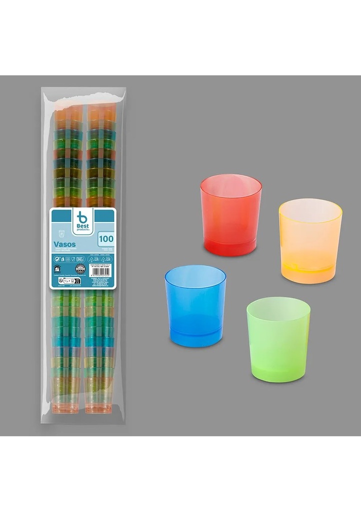 Polypropylene Shot Glass (Assorted Colours) 33ml – 100pk