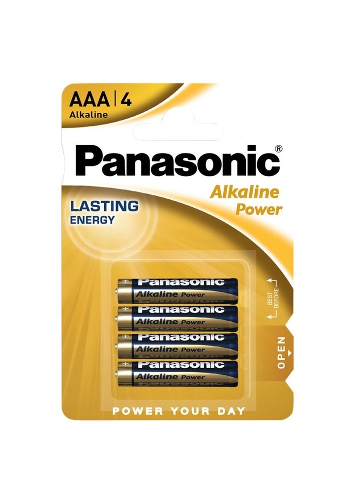 Panasonic AAA Alkaline Power Batteries - 4pcs