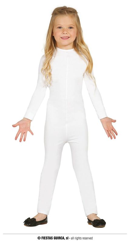 [82800] Child Spandex Bodysuit White – Age 5 to 8 Years