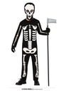 Skeleton Game Boy Costume – Age 10 to 12 Years