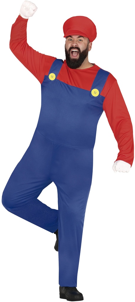 Mario Train Driver Man Costume – Adult Size Extra Large (54-56)