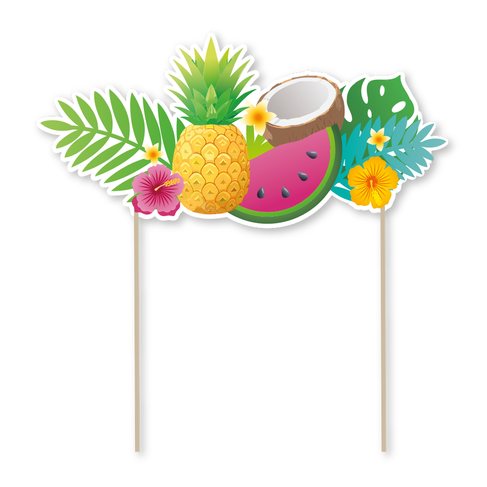 Hawaiian Aloha Paper Cake Topper 16x8cm