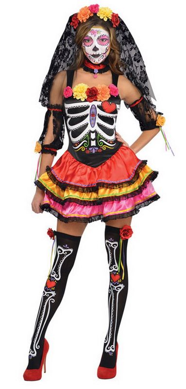 Day of the Dead Lady – Adult Size Large