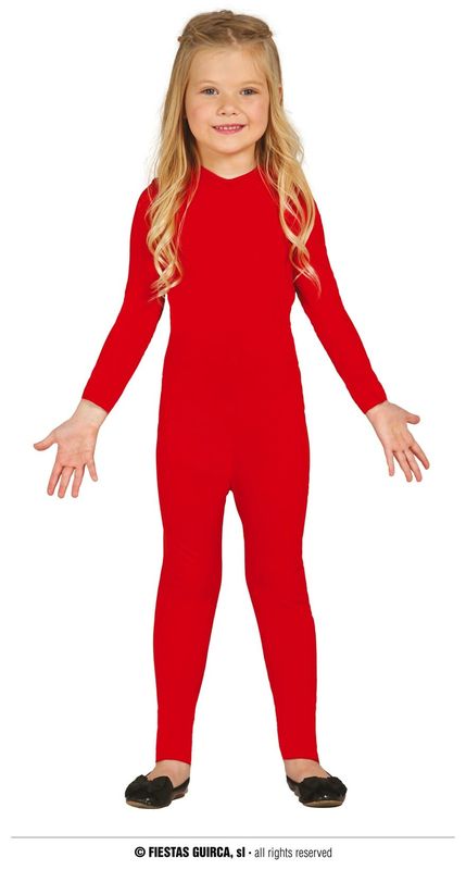 [85665] Child Spandex Bodysuit Red – Age 3 to 5 Years