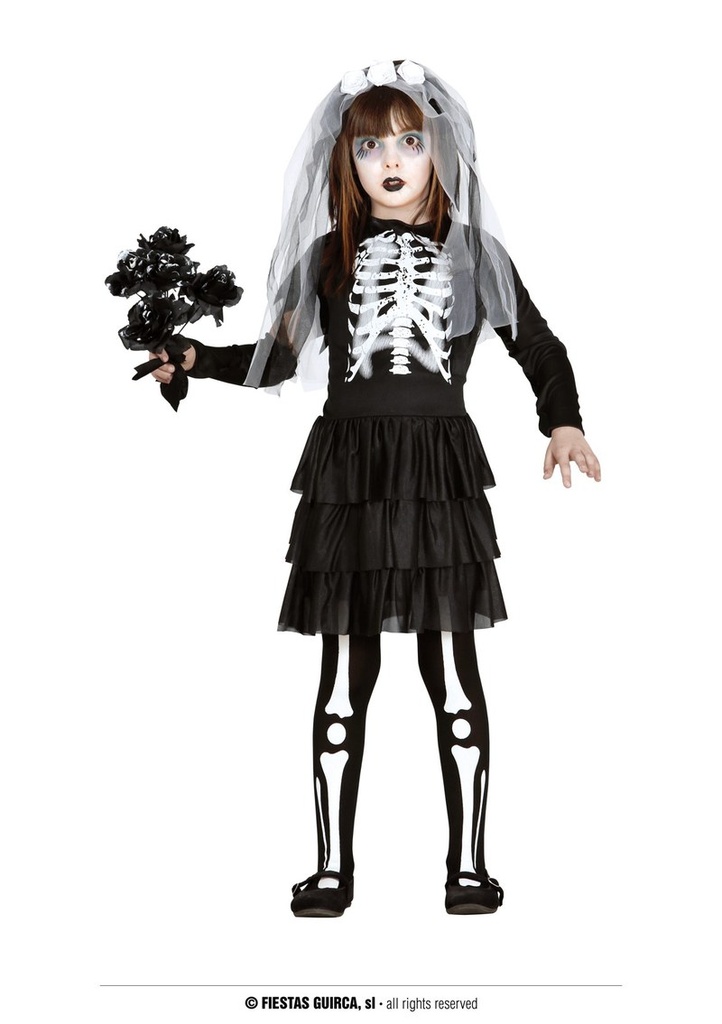 Skeleton Bride – Age 7 to 9 Years