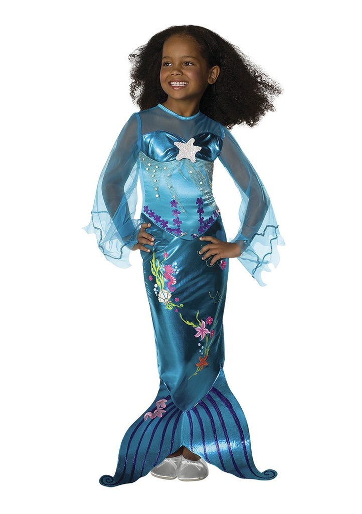 Blue Little Mermaid Costume - Age 3 to 4 Years