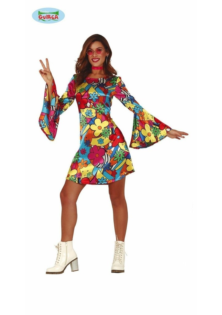 Hippie Flower Power Lady – Adult Size Medium