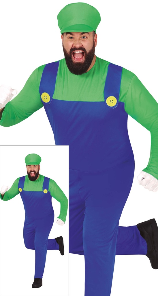 Luigi Train Driver Man Costume – Adult Size XXL (56-58)