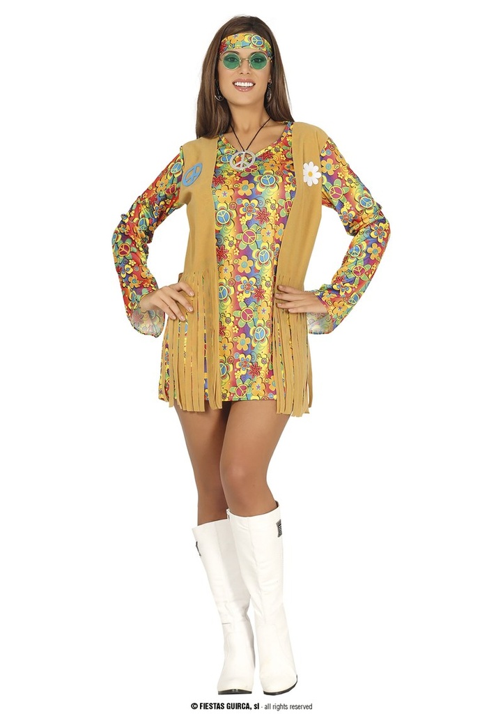 Hippie Lady Flower Power – Adult Size Extra Large (44-46)
