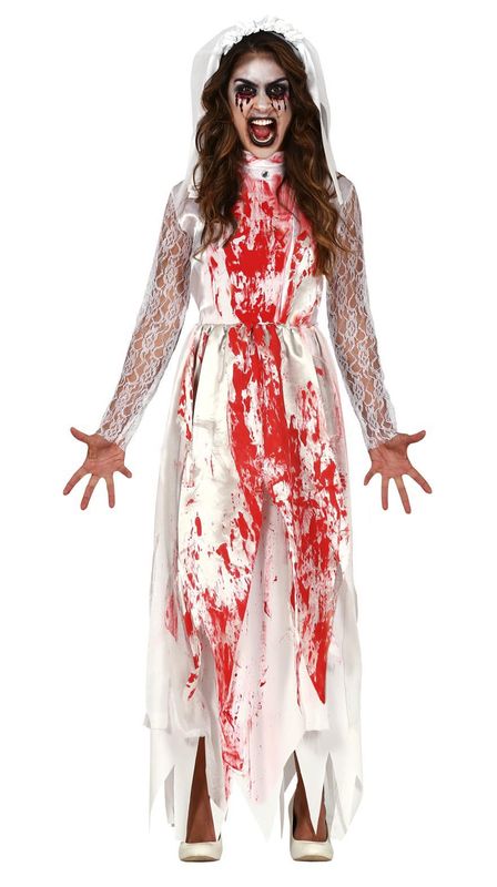 Bloody Bride Woman Costume – Adult Size Medium