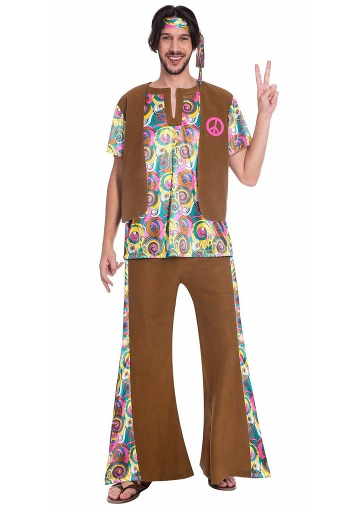 Psychedelic Hippy Man – Adult Size Medium (Std)