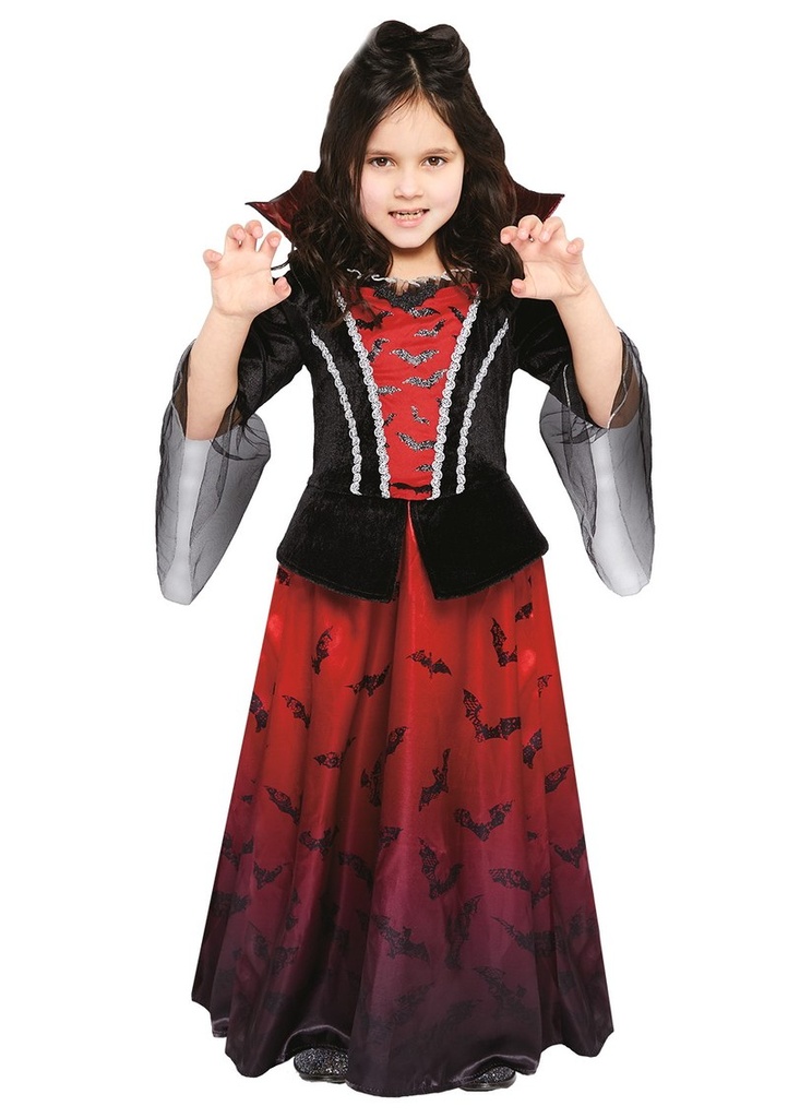 Vampire Girl (Vampiress) Costume – Age 7 to 8 Years