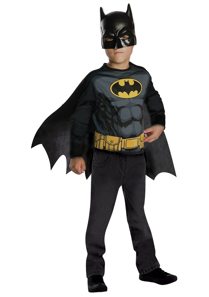 Official Licensed Batman Top & Mask - Age 5 to 8 Years