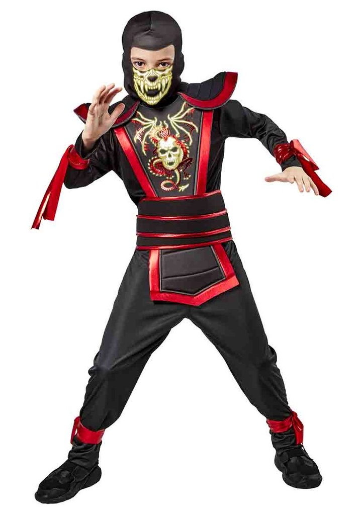 Ninja Warrior Red Costume - Age 9 to 10 Years