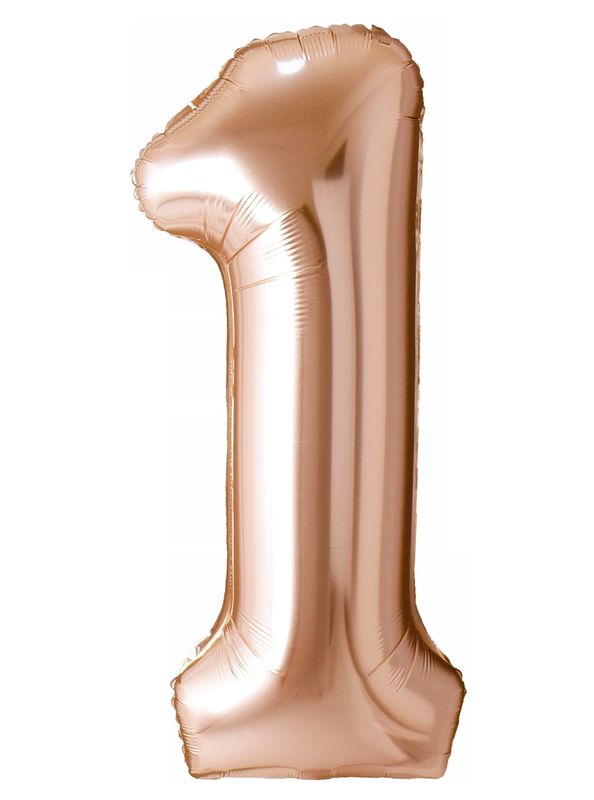 40 Inch Foil Balloon Number 1 - Champagne Gold