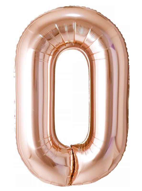 [34NCG0] 40 Inch Foil Balloon Number 0 - Champagne Gold