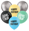 Gaming Latex Balloons Level Up 33cm - 6pcs