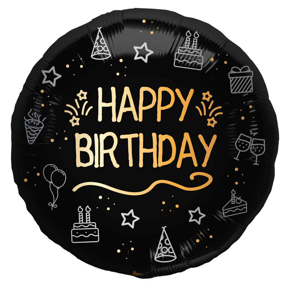 [25053] Foil Balloon - Happy Birthday - Shining Glam - 45cm