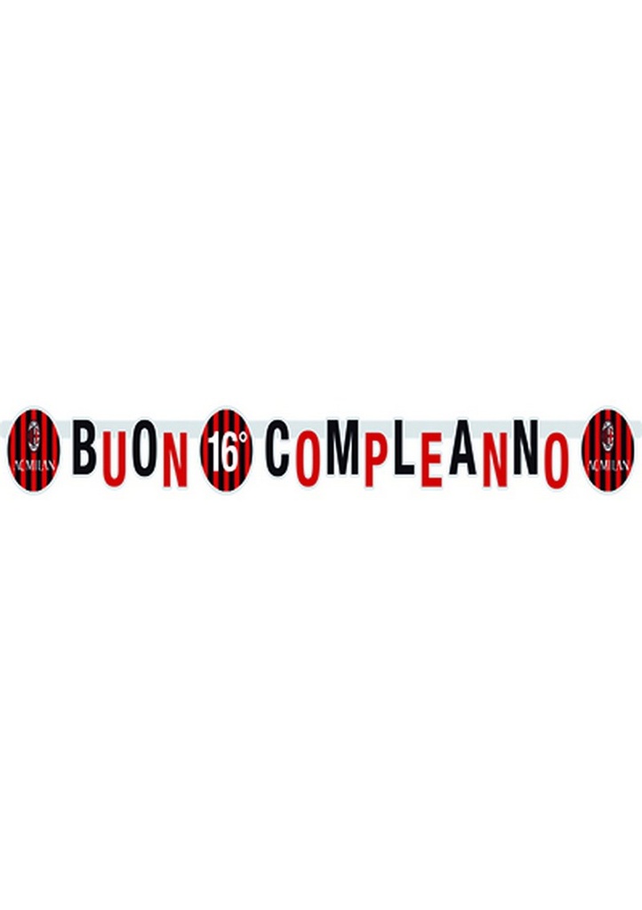 Milan Buon Compleanno Jumbo Banner 294x20cm