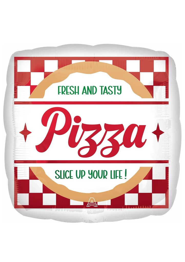 Pizza Party Standard Circle Foil Balloon 17" (42cm)