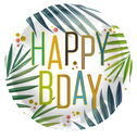 Foil Balloon Birthday Greenery Palms - 45cm