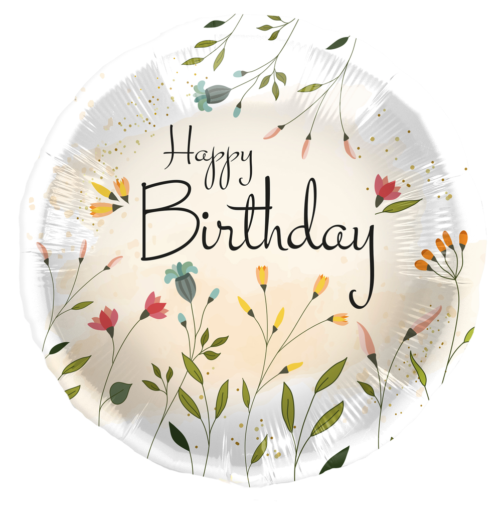 Foil Balloon Birthday Flower Field - 45cm