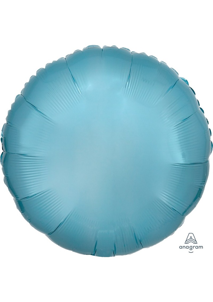 Metallic Pearl Pastel Blue Standard Circle Foil Balloon 17" (42cm)