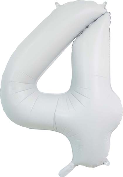 34 Inch GE Foil Balloon Number 4 – Satin White