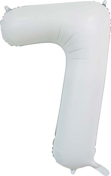 34 Inch GE Foil Balloon Number 7 - Satin White