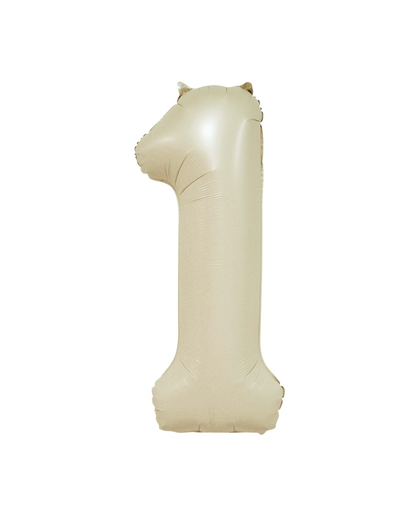 34 Inch GE Foil Balloon Number 1 - Creme