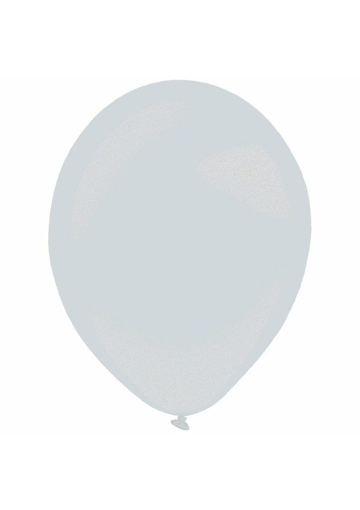 Everts Latex Balloon Silver Metallic - (11"/28cm) - 1pc