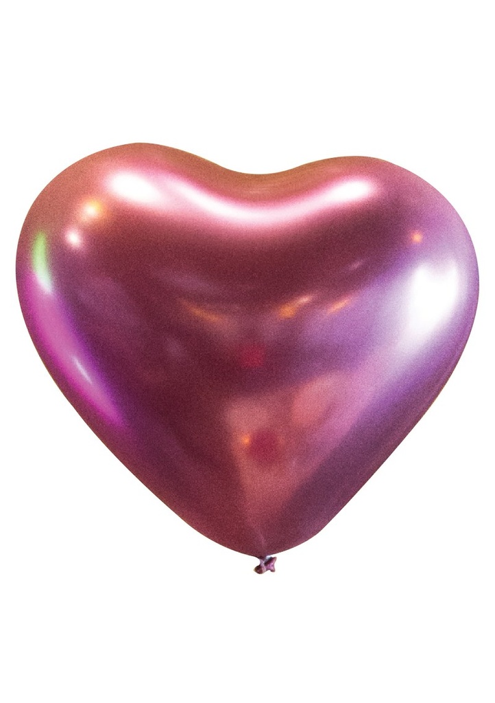[9908429-1] Everts Heart Latex Balloon Satin Luxe Flamingo – (12″/30cm) - 1pc