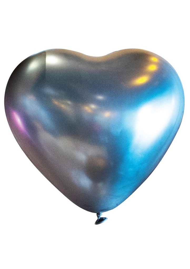 [9908430-1] Everts Heart Latex Balloon Satin Luxe Platinum – (12″/30cm) - 1pc