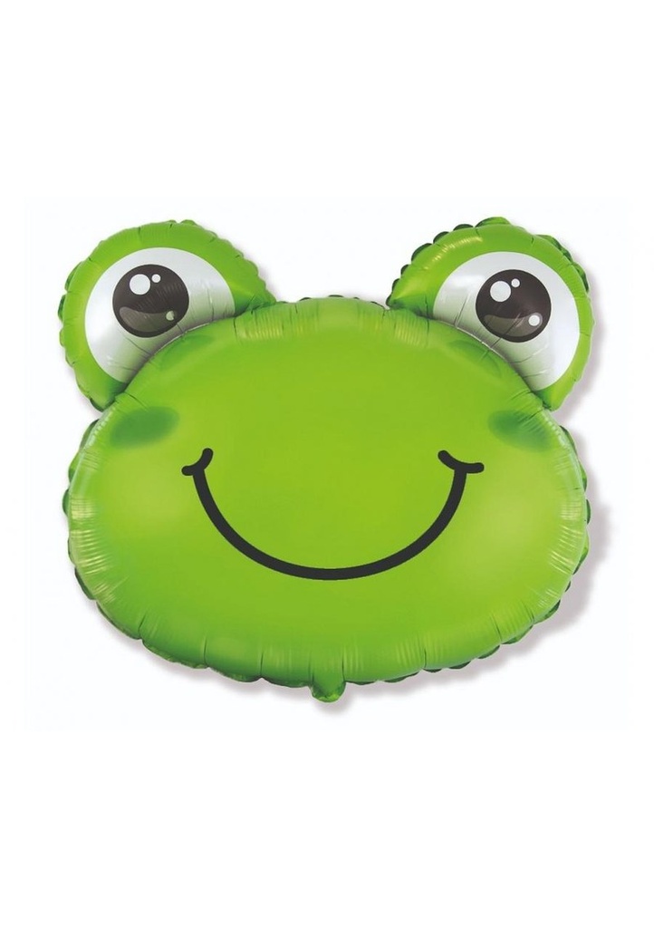 [B901806] Froggy Head Foil Balloon - 24 Inch