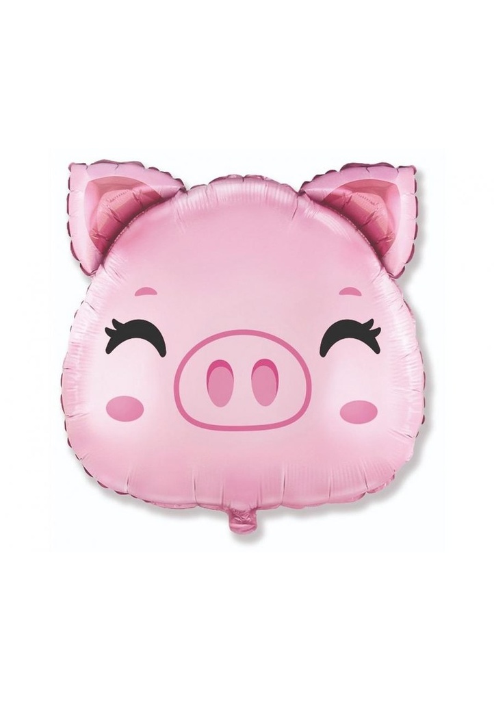 [B901809] Piggy Head Foil Balloon - 24 Inch