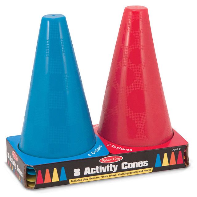 [14004] Activity Cones 8 pcs - 4 colours (23 x 14 x 14 cm)