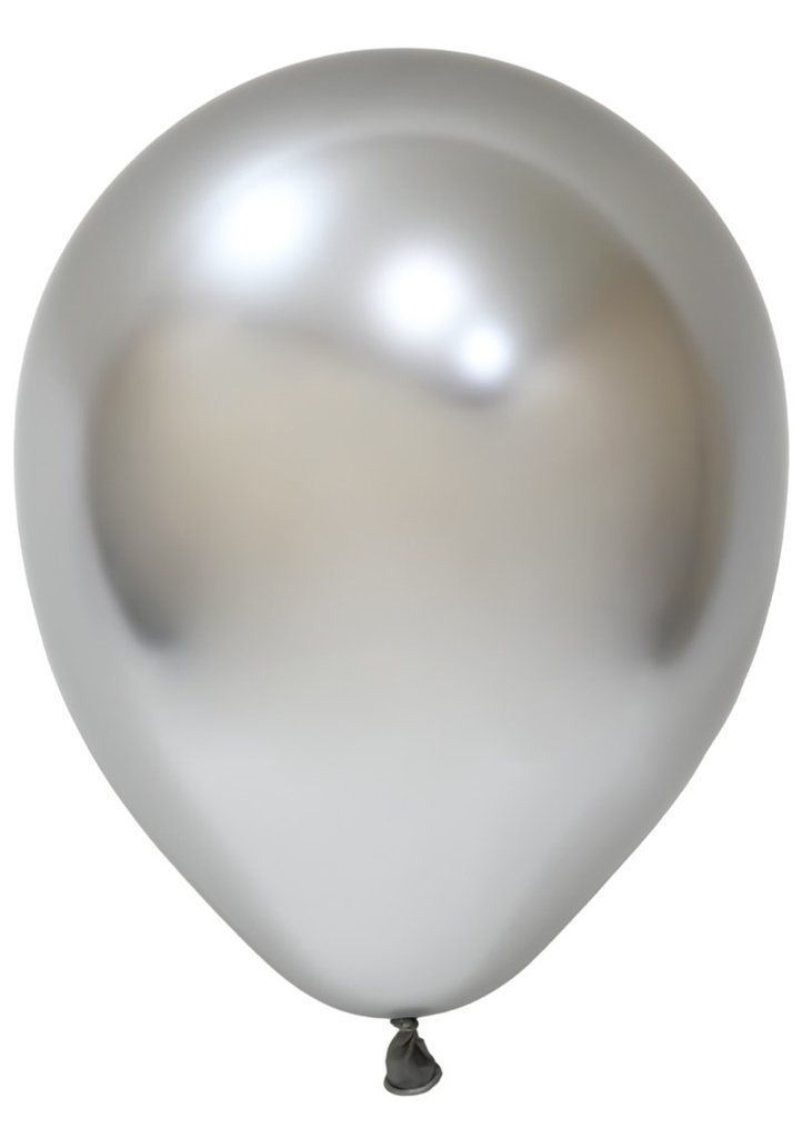 [BBK12-23] Balonevi Chrome Silver Latex Balloon 12 Inch - 1pc