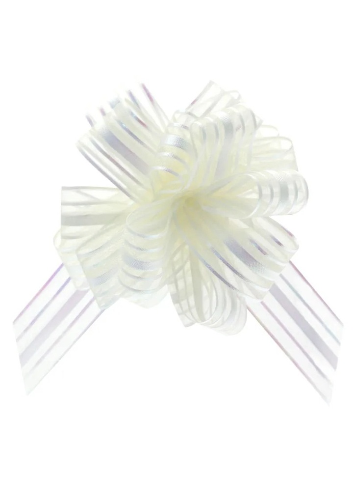 Ivory Single Organza Pull Bow 31mm