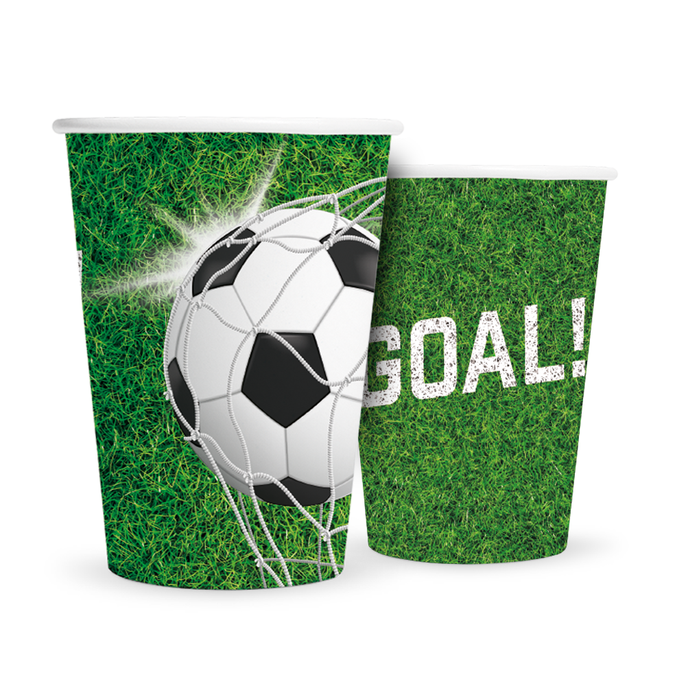 Football Soccer FSC Paper Cups 210ml - 8pcs